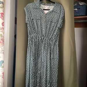 COPY - Lularoe Nwt Chambray green polka dot Stacie